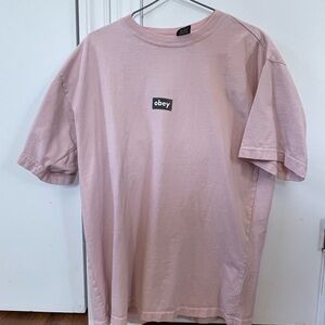 Obey Men's Pink T-Shirt